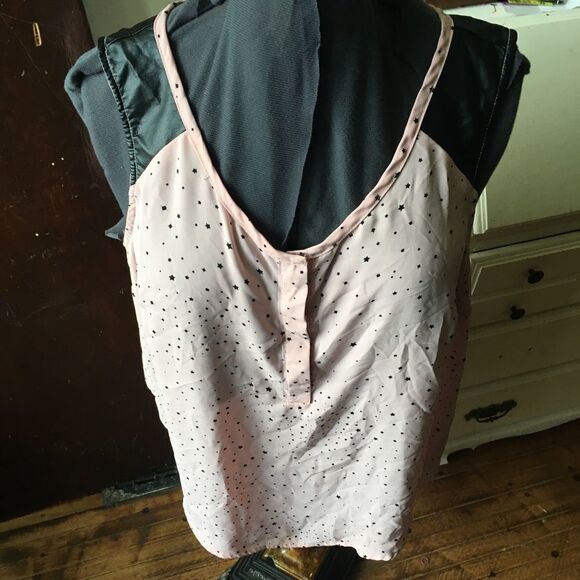 Torrid faux leather shoulder, stars tank top - Picture 1 of 6